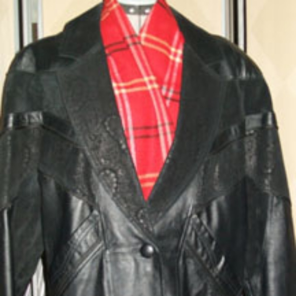 Black Leather Coat